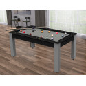 Billard Convertible Delhi Noir pieds gris 6 FT