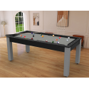 Billard Convertible Delhi Noir pieds gris 6 FT