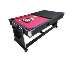 Table multi-jeux rotative 4 en 1 Tapis Rouge