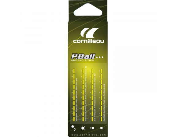 Balles Ping Pong Cornilleau P-ball3 pcs blanches