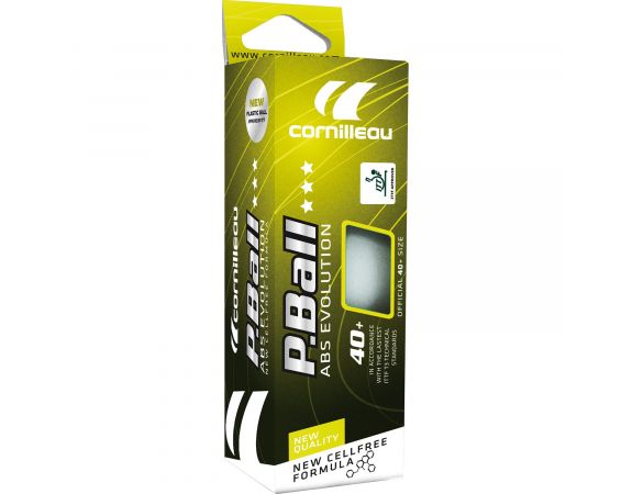 Balles Ping Pong Cornilleau P-ball3 pcs blanches