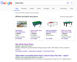 billard table résultat de recherches